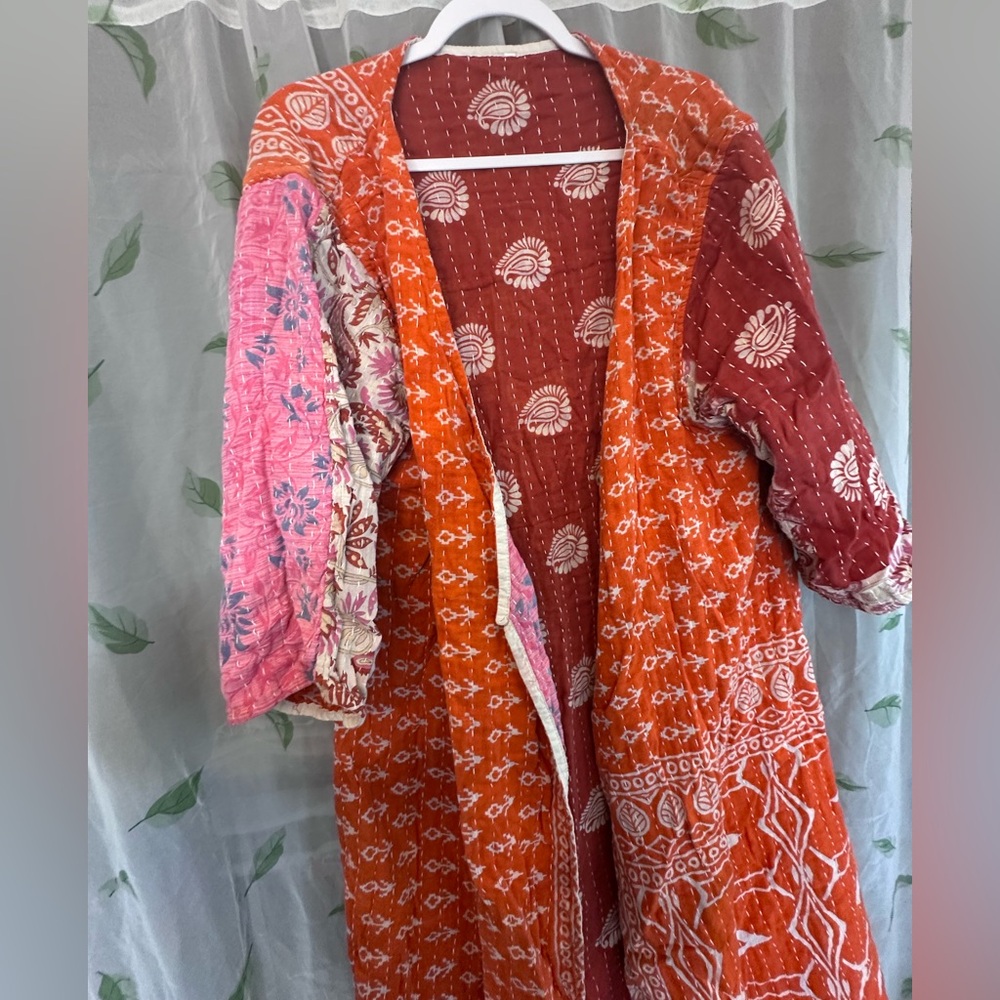 Quilted Kantha Jacket robe